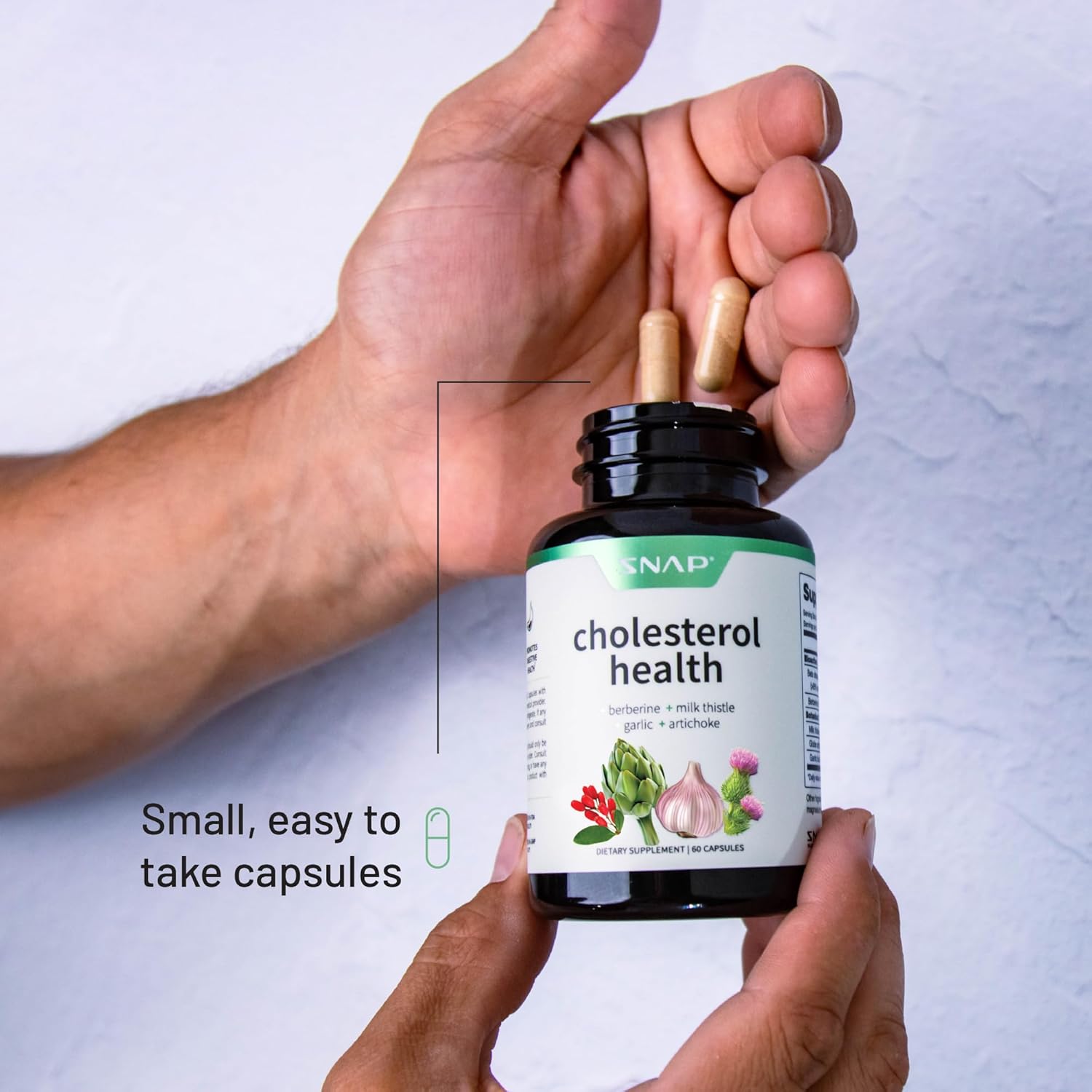 Snap Supplements Cholesterol Health - Support Healthy Cholesterol Levels and Natural Heart Health, 60 Capsules : Health & Household