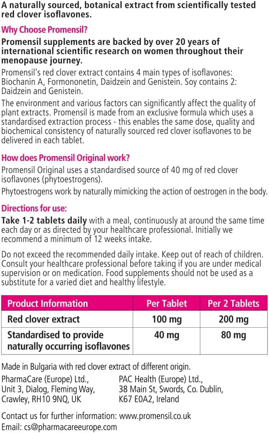 Promensil Red Clover 30 Tablets