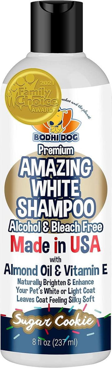 Bodhi Dog Amazing White Shampoo | Whitening Shampoo for Dogs | White Dog Shampoo | Brightens White & Light Coats | Natural Ingredients | Professional Quality (8 Fl Oz)