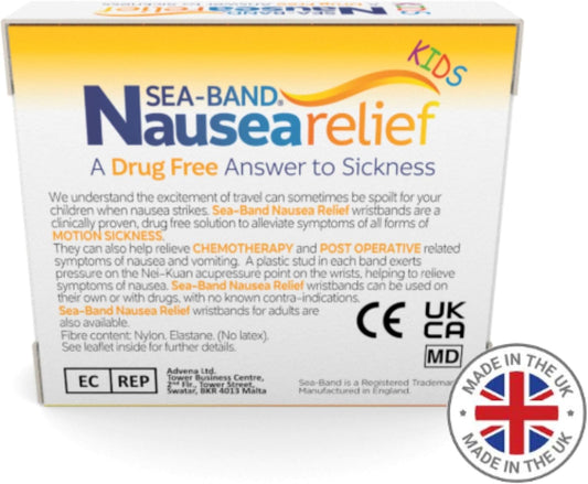 Sea-Band Travel & Motion Sickness And Nausea Relief Acupressure Wristband - Kids (Green), 1 Pair