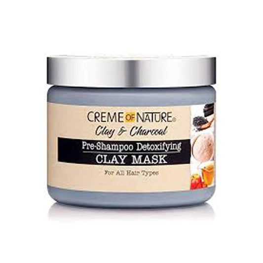 Creme of Nature Clay & Charcoal Pre-Shampoo Detoxifying Clay Mask For All Hair Types, 11.5 Fl Oz (Pack of 1) : Beauty & Personal Care