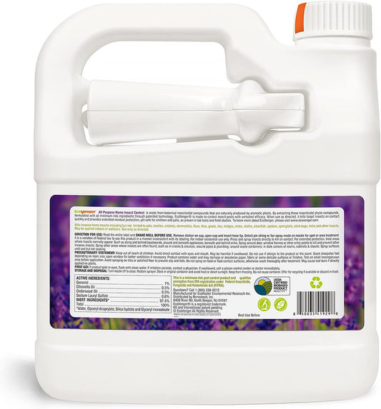 Ecovenger All Purpose Home Insect Control 1/2 Gallon With Trigger Sprayer By Ecoraider, Fleas, Fruit Flies, Gnats, Moths, Roaches, Spiders, Fast Kill