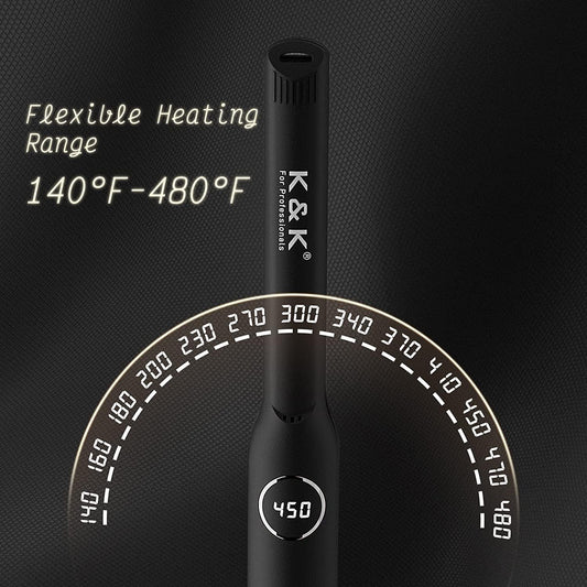 Mini 1/2 Inch Flat Iron Led Display Tourmaline Titanium Ceramic Plate 4D 360°Swivel Small Hair Straightener For Woman Short Hair Adjustable Temperature Dual Voltage Auto Shut Off (Rose Gold, 1.5 Inch)