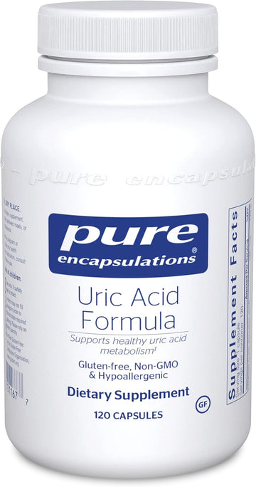 Pure Encapsulations - Uric Acid Formula - Hypoallergenic Supplement With Vitamins And Herbal Extracts To Support Healthy Uric Acid Metabolism - 120 Capsules