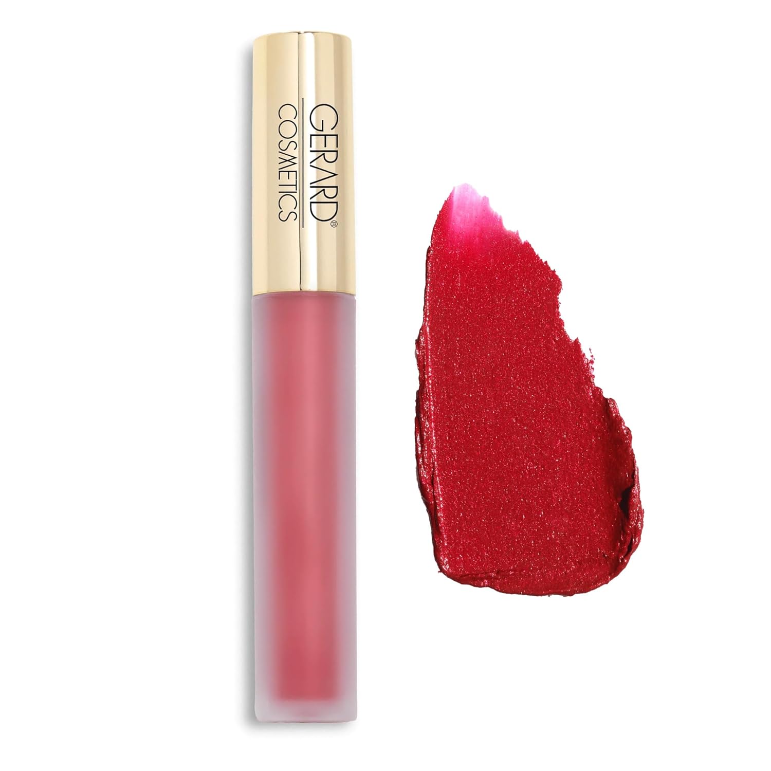 Gerard Cosmetics Metal Matte Liquid Lipstick Cherry Bomb, Matte Red Lipstick With Metallic Finish, Long Lasting, Hydrating Ingredients, Cruelty Free & Made In The Usa