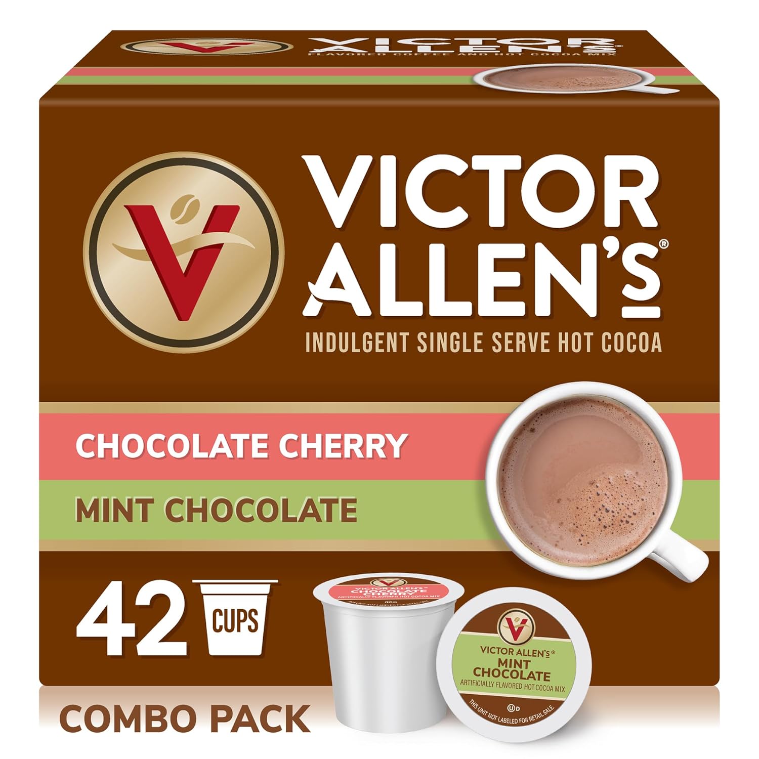 Victor Allen'S Coffee Variety Cocoa (Chocolate Mint And Chocolate Covered Cherry), 42 Count Single Serve Coffee Pods For Keurig K-Cup Brewers