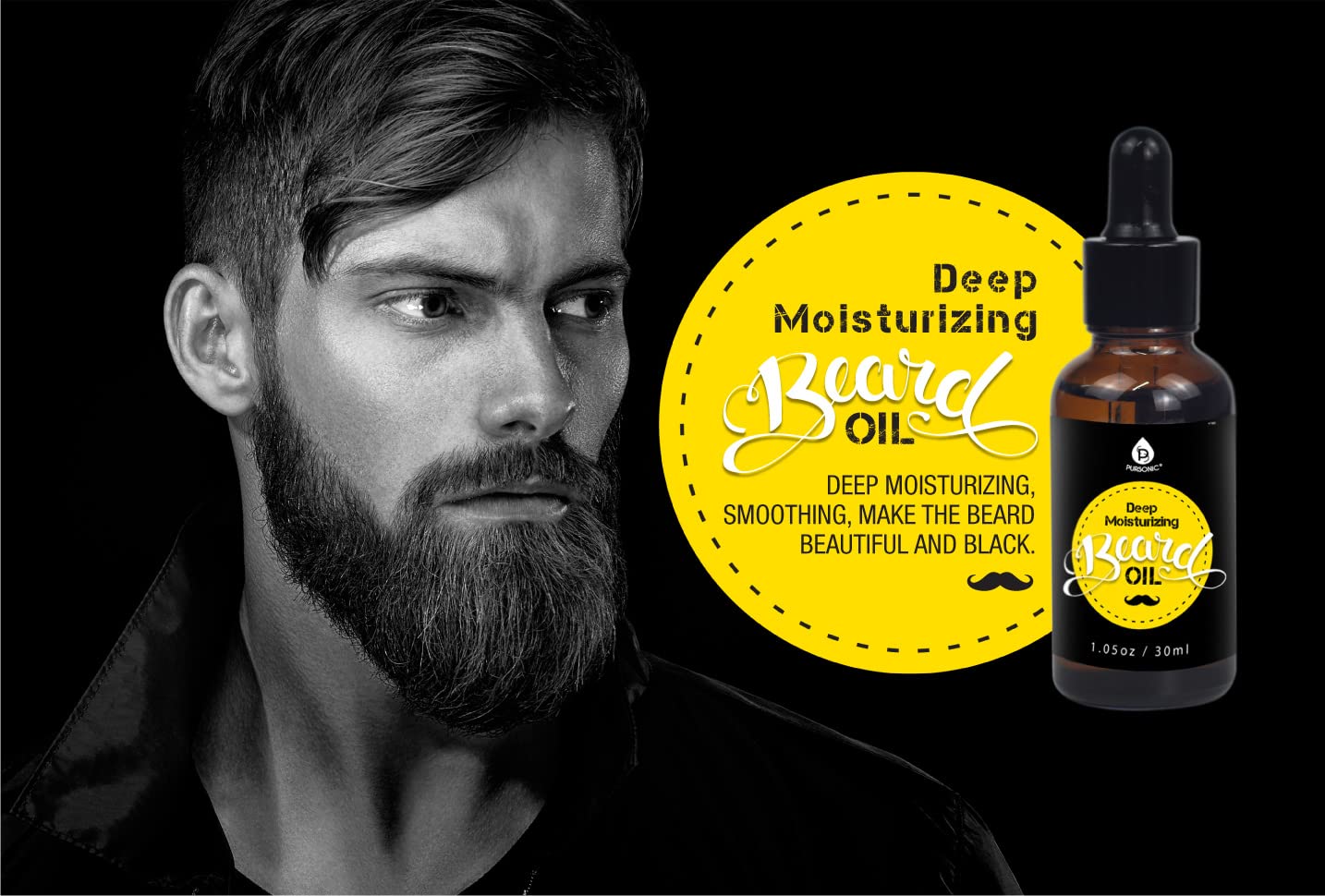 Pursonic Beard Care Grooming Set-Ultimate Beard Grooming Kit Includes Men'S Beard Comb, Beard Oil,Beard Balm & Beard Serum : Beauty & Personal Care