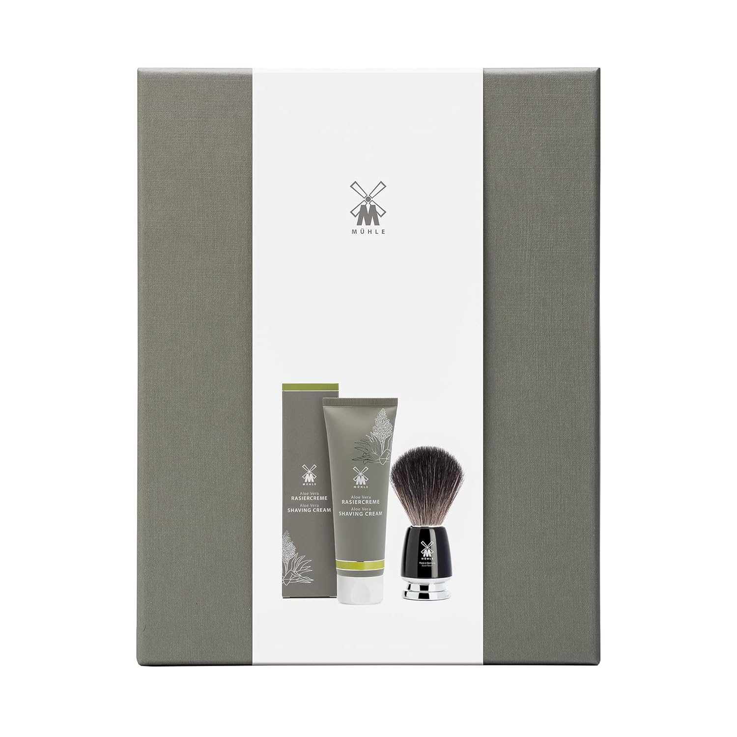 Mühle Starter Set Aloe Vera Shaving Cream & Rytmo Black Fibre Shaving Brush : Beauty & Personal Care