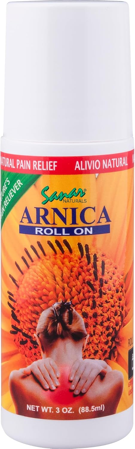 Sanar Naturals Arnica Roll On, 3 Oz - Quick Pain Relief Of Joint Pain, Muscle Pain, Muscle Soreness, Lower Back Pain And Neck Pain, Contains Menthol And Camphor, Non-Greasy