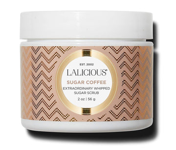 Lalicious Sugar Coffee Extraordinary Whipped Sugar Scrub - Cane Sugar Body & Foot Scrub, Exfoliating & Moisturizing Skin Care With Coconut Oil & Honey, No Parabens (2Oz)
