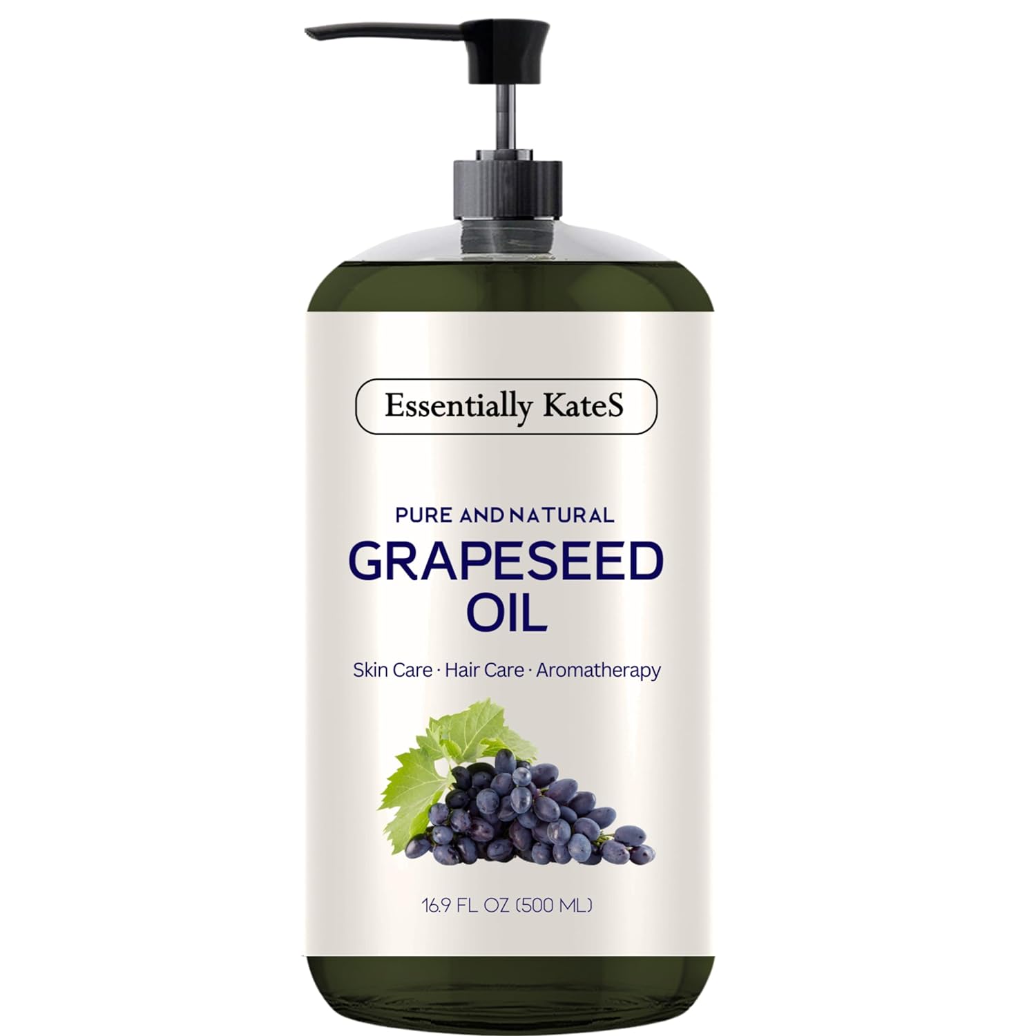 Grapeseed Oil 16.9 Fl Oz - Pack Of 1-100% Pure And Natural And Cold Pressed