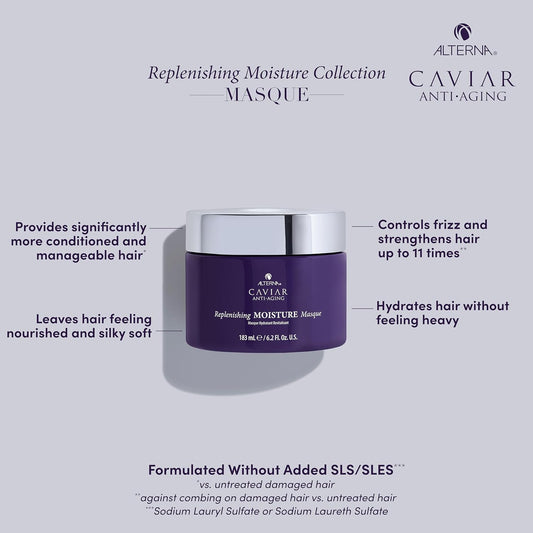 Caviar Anti-Aging Replenishing Moisture Hair Masque | Replenishes Dry, Coarse, Damaged Hair | Sulfate Free