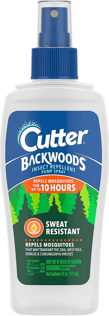 Cutter Backwoods Insect Repellent, Mosquito Repellent, Repels Mosquitos For Up To 10 Hours, 25 % Deet, 6 Fl Ounce (Pump Spray)