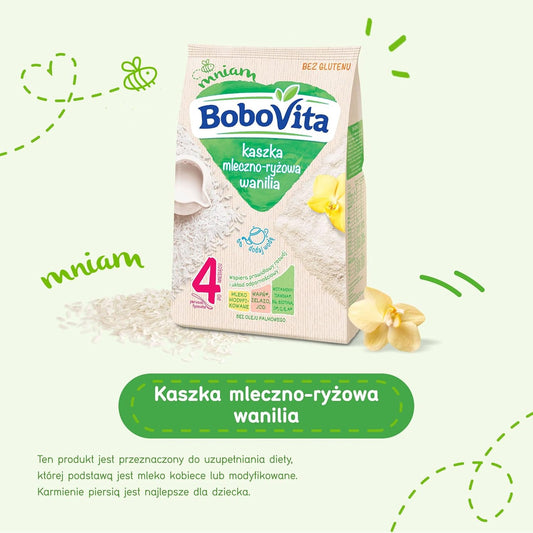 Bobovita Milk And Rice Gruel Vanilla For Babies (230G/8.1Oz)