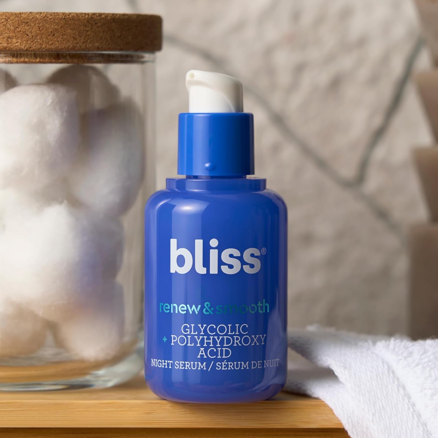 Bliss Renew & Smooth - Glycolic + Polyhydroxy Acid Night Serum + BlissPro™ Liquid Exfoliant - Daily Exfoliating Treatment : Beauty & Personal Care