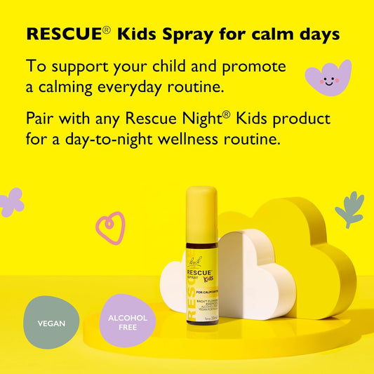 Rescue Kids Comfort & Calm Spray, Flower Essences, For Managing Nerves, Everyday Wobbles, Travelling, New Settings, Alcohol Free, Spray Onto Your Tongue