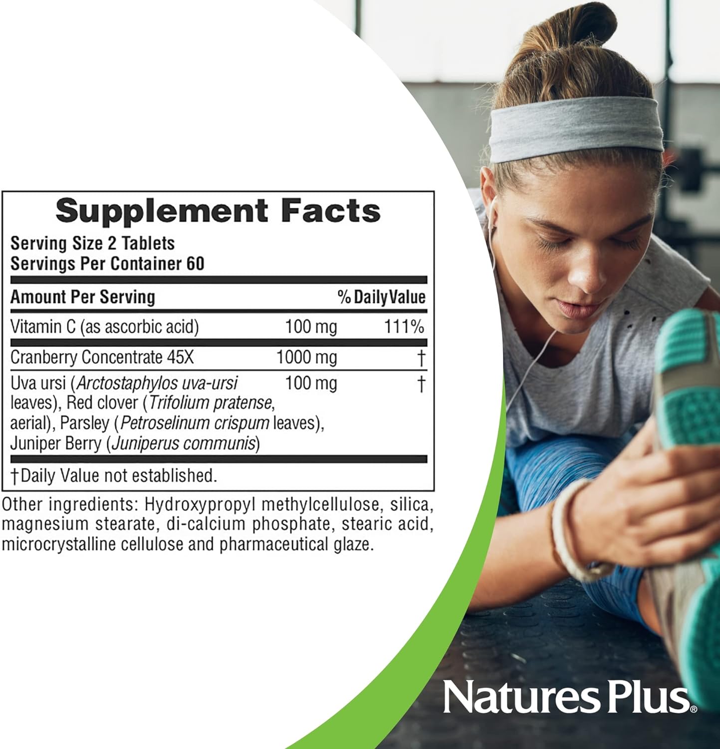 NaturesPlus Ultra Cranberry 1000, Sustained Release - 1000 mg, 120 Vegetarian Tablets - Natural Cranberry with Vitamin C - Promotes Urinary Tract Health - Non-GMO, Gluten-Free - 60 Servings : Health & Household