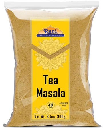 Rani Tea (Chai) Masala Indian Spice Blend 3.5Oz (100G) ~ All Natural | Vegan | Gluten Friendly | Salt & Sugar Free | Non-Gmo | No Colors | Indian Origin