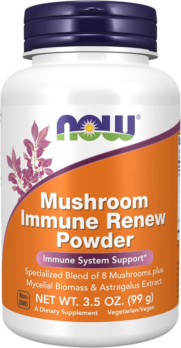 Now Foods Supplements, Mushroom Immune Renew With Astragalus Root Extract, Immune System Support*, 3.5-Ounce