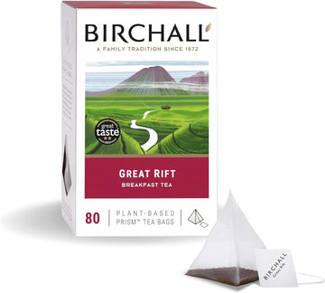 Birchall Great Rift Breakfast Blend - 80 Plant - Based Prism Tea Bags (Pack Of 2)