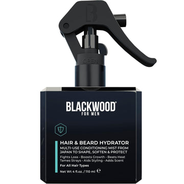 Blackwood For Men Hair & Beard Hydrator Spray - Vegan & Natural Leave-In Conditioner - Moisturizes, Texturizes, & Detangles - Ideal For Beard Growth And Care - Men'S Grooming Essential (4 Oz.)