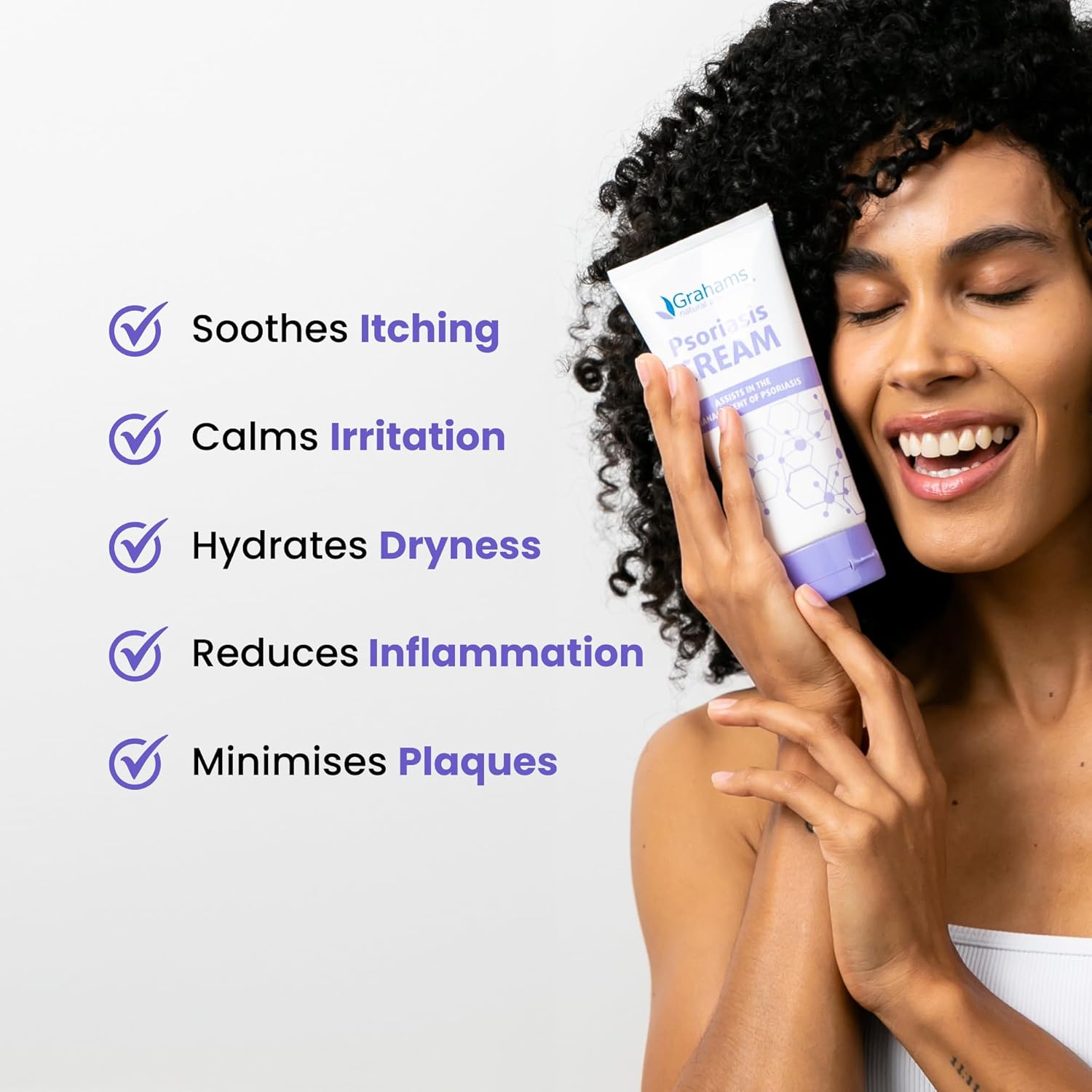 Grahams Natural Moisturising Psoriasis Cream - Clinically Proven Psoriasis Treatment for Scale, Dry Skin & Itchiness on Skin, Face & Scalp - With Calendula, Manuka Honey & Urea | Steroid-Free (75g) : Amazon.co.uk: Health & Personal Care