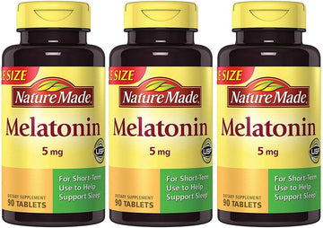 Nature Made Maximum Strength Melatonin 5 mg, 90 Tablets (3 Bottles)