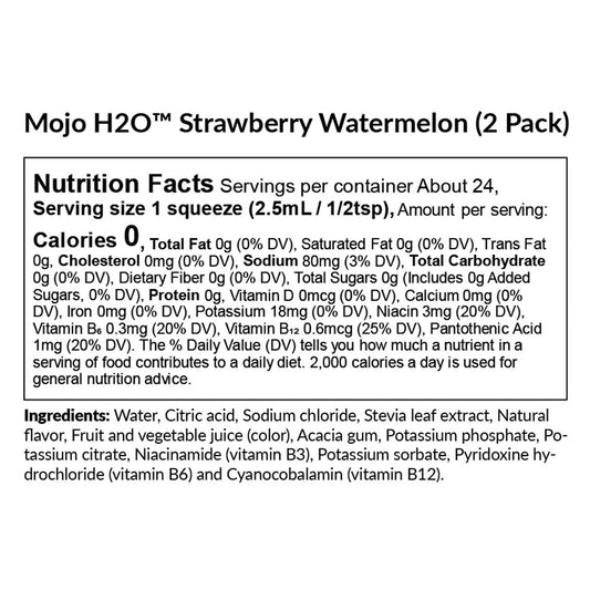 Biotrust Mojo H2O Natural Water Enhancer Drops, B Vitamins And Electrolytes, Sugar-Free, Zero Calories, Naturally Flavored & Sweetened (Strawberry Watermelon, 4 Pk)