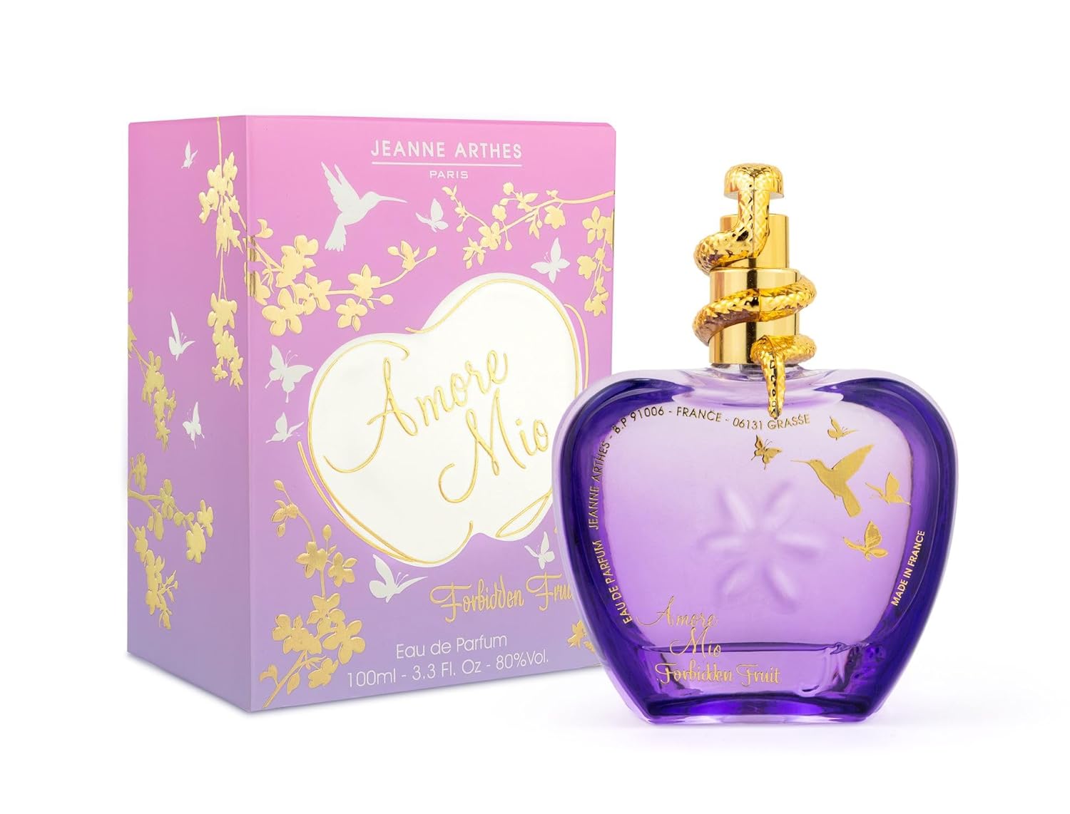 Amore Mio Forbidden Fruit Eau De Parfum - Spray Perfume For Women - Fresh Floral Scent - Notes Of Cassis, Raspberry Sorbet, Mandarin - Made In France - 3.38 Fl.Oz