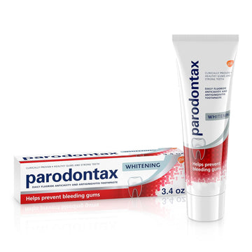 Parodontax Whitening Toothpaste for Bleeding Gums, Teeth Whitening and Gingivitis Treatment - 3.4 Ounces