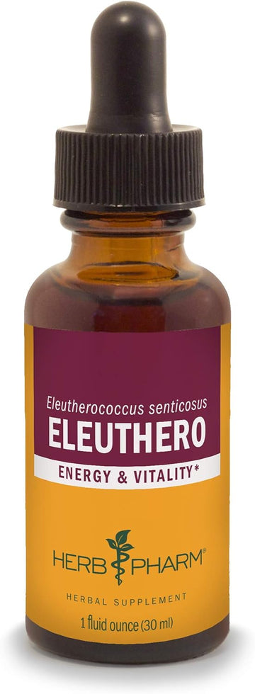 Herb Pharm Eleuthero Root Liquid Extract for Energy and Stamina, Cane Alcohol, 1 Ounce