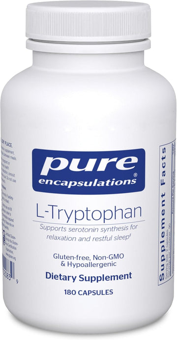 Pure Encapsulations L-Tryptophan | Amino Acid Supplement For Relaxation, Serotonin Support, Pms, And Sleep* | 180 Capsules