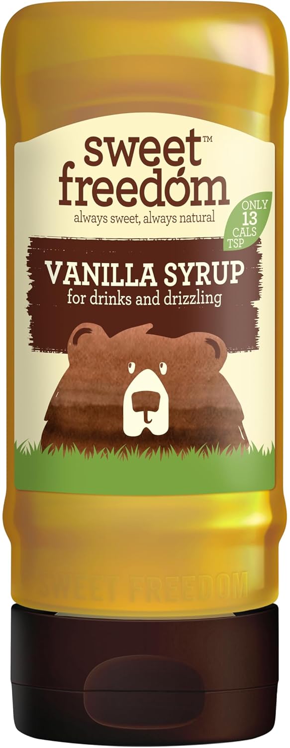 Sweet Freedom Vanilla Syrup - 350 G | Natural Great Taste With Sweetness Derived From Fruit | Ideal For Coffee, Baking & Dessert | No Preservatives Or Allergens | Vegan | Only 13 Kcal Per Teaspoon