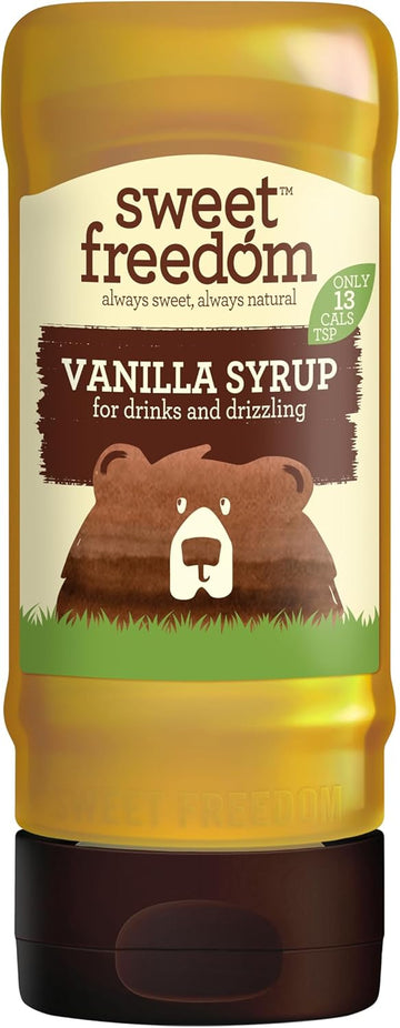 Sweet Freedom Vanilla Syrup - 350 G | Natural Great Taste With Sweetness Derived From Fruit | Ideal For Coffee, Baking & Dessert | No Preservatives Or Allergens | Vegan | Only 13 Kcal Per Teaspoon