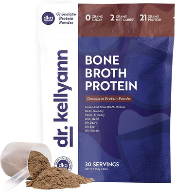 Dr. Kellyann Keto Bone Broth Protein Powder Chocolate - Protein 21g, 2