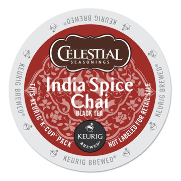 Celestial Seasonings India Spice Chai, K-Cup Portion Pack For Keurig K-Cup Brewers, 24-Count