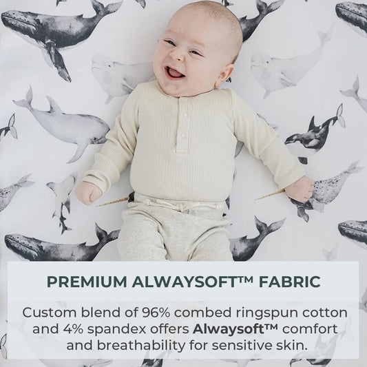 Pobi Baby Soft Neutral Blanket - Premium Cotton Toddler Quilt, Ideal For Boys & Girls - Warm, Soft Blankets (Seaside)