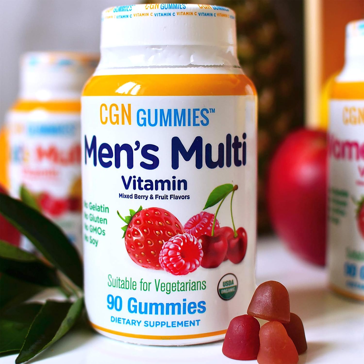 California Gold Nutrition Men's Multivitamin Gummies, Mixed Berry and Fruit, 90 Gummies : Health & Household