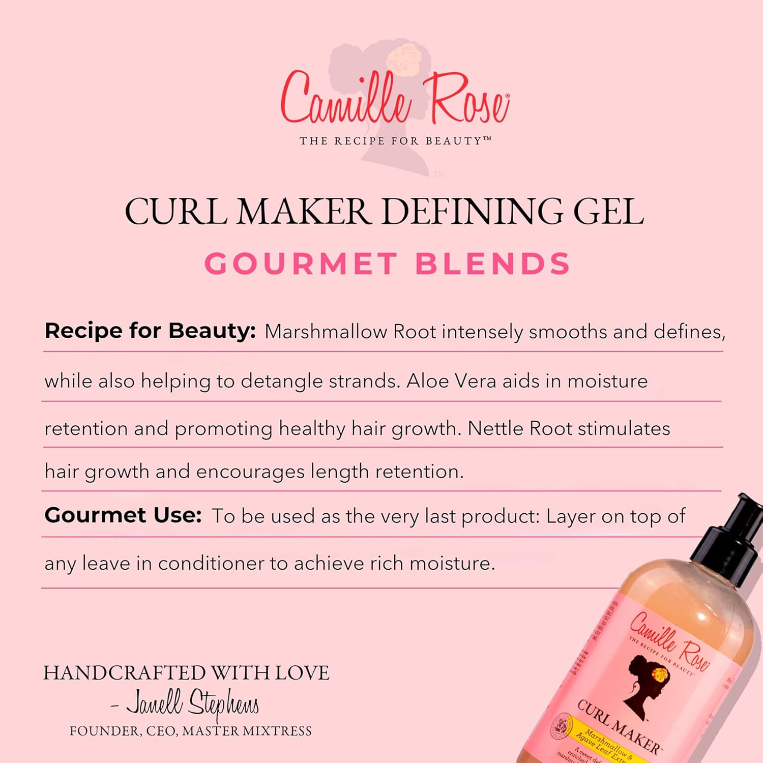 Camille Rose Moisture Milk Leave-In Hair Conditioner 240 ml and Curl Maker Jelly 355 ml Bundle : Amazon.co.uk: Beauty