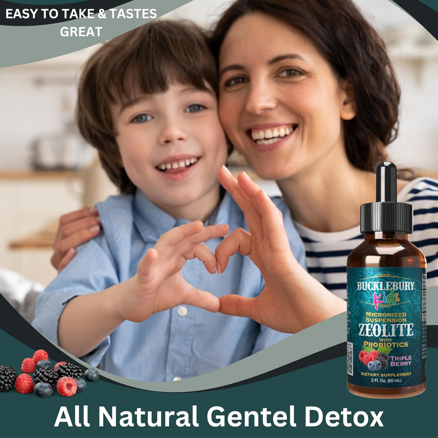Bucklebury Zeolite For Kids - Delicious Berry-Flavored Zeolite Liquid Suspension With Probiotics - Natural Support For Kids' Health - 2 Fl Oz : Automotive