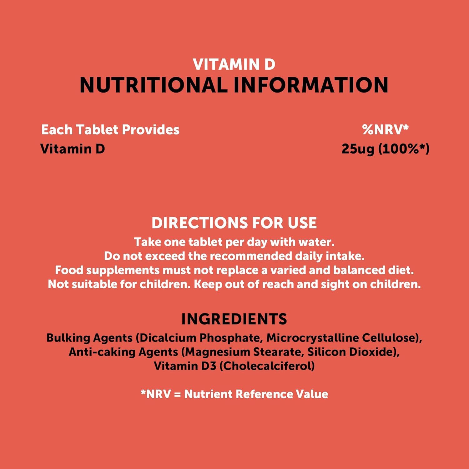 Get More Vits - Vitamin D3 Tablets (90 Tablets), 90 1,000IU Servings Per Bottle, Strengthens Bones, Teeth & Muscles, Promotes Calcium Absorption & Improves Immune System, Vegetarian, Food Supplement : Amazon.co.uk: Health & Personal Care