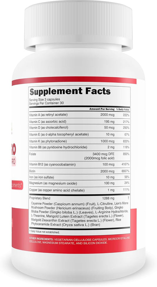 Blood Flow Boostoro Pro - Improved Formula - Our Best Blood Flow Pills For Men & Best Circulation Supplement For Men Blood Flow - Better Blood Flow Vitamins For Men Circulation Vasodilator Supplements