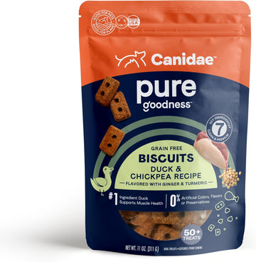 Canidae Pure Treat Biscuits, Duck & Chickpeas, 11 Oz