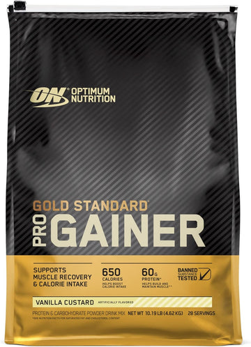 Optimum Nutrition Gold Standard Pro Gainer, Weight Gainer Protein Powder, Vanilla Custard, 10.19 Pound (Packaging May Vary)