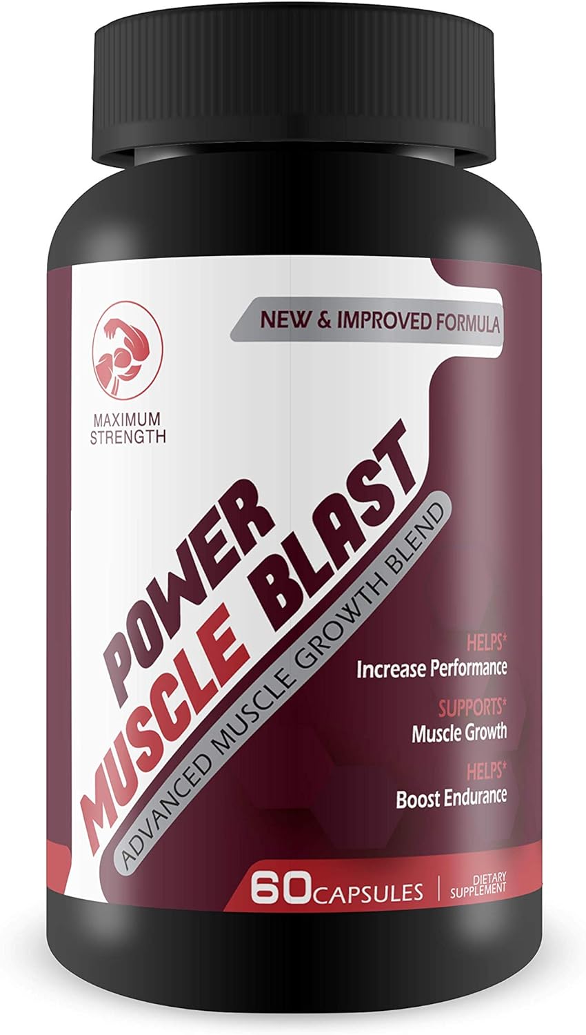 Power Muscle Blast- Max Strength- Advanced Muscle Growth Blend- Helps Increase Performance- Supports Muscle Growth- Helps Boost Endurance