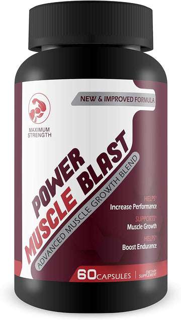 Power Muscle Blast- Max Strength- Advanced Muscle Growth Blend- Helps Increase Performance- Supports Muscle Growth- Helps Boost Endurance