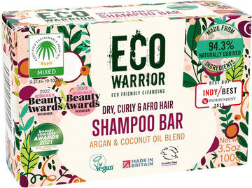 Eco Warrior Dry Hair Shampoo Bar - Vegan, Cruelty Free, No Sls Or Parabens, Deeply Nourishing Argan & Coconut Oil, Marshmallow Extract For Soft Dry Hair, Little Soap Company, 100G