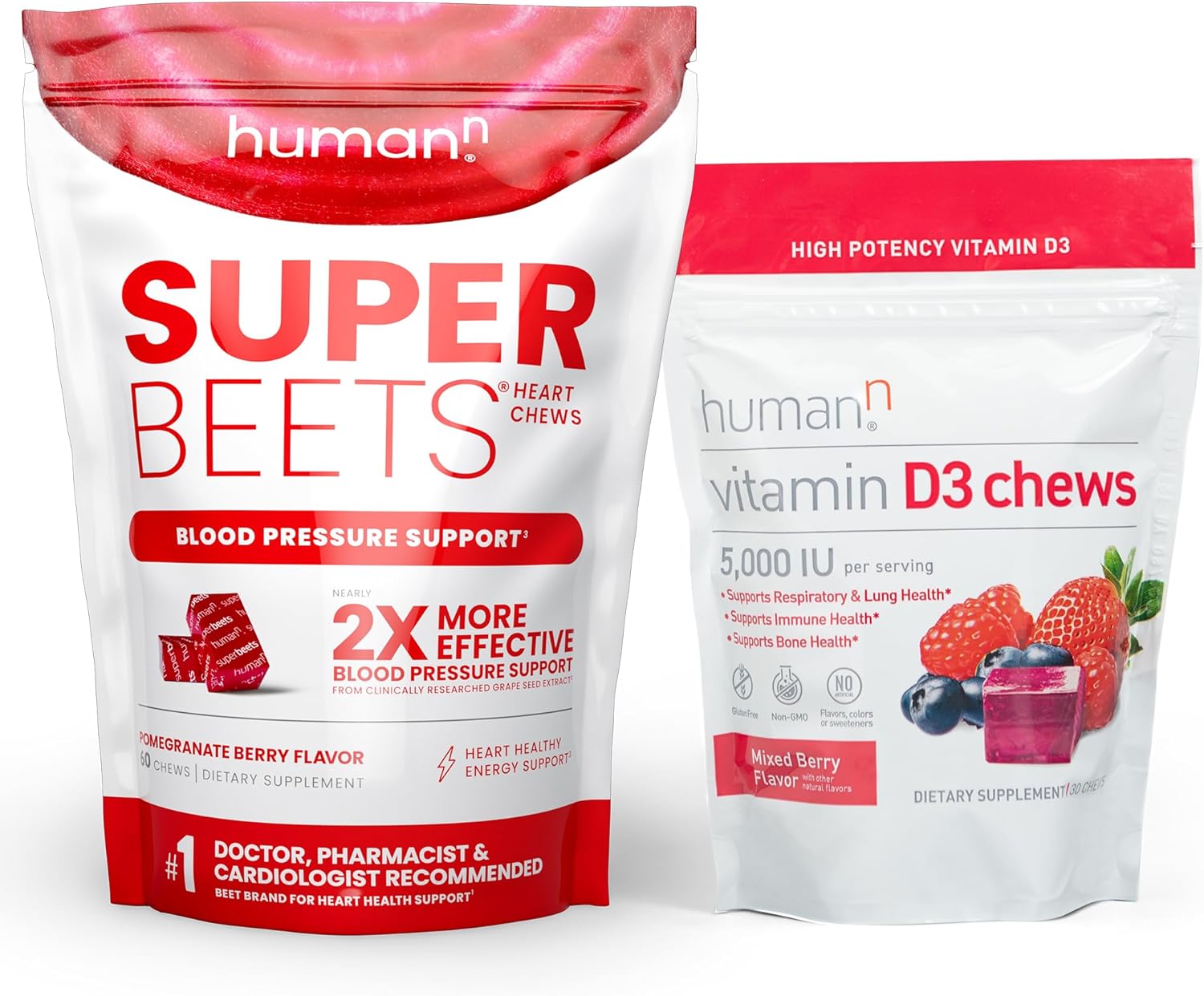 Humann Superbeets Heart Chews & D3 Chews