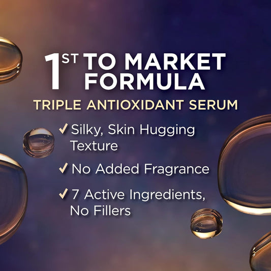 It Cosmetics Confidence In Your Beauty Sleep Triple Antioxidant Brightening Serum – 24Hr Hydration – Anti-Aging – 12% Vitamin C Serum - Fragrance Free – All Skin Types, 1.0 Fl. Oz