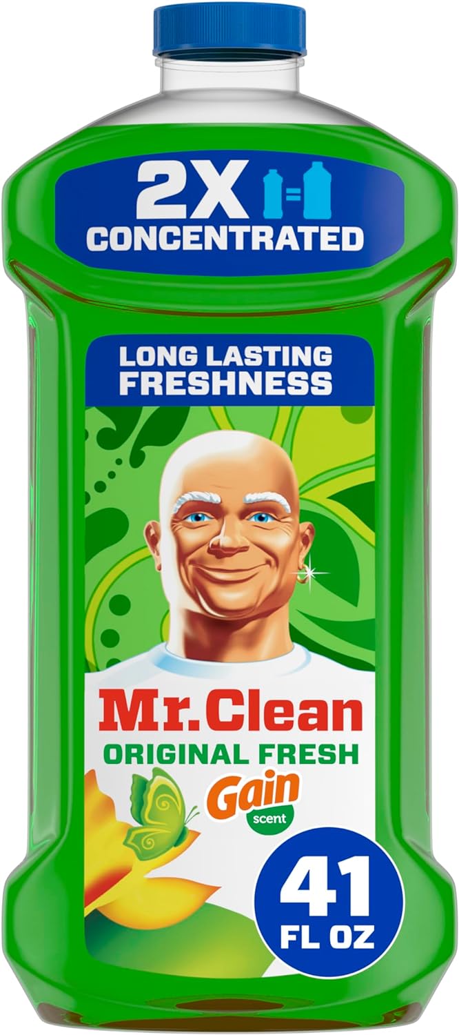 Mr. Clean 2X Concentrated Multi Surface Cleaner with Gain Original Scent, All Purpose Cleaner, 41 fl oz